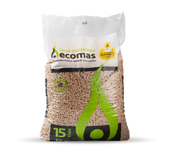 60 Bolsas de Pellet Madera 15 kg